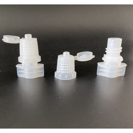 8.2mm plastic flip top cap for spouted cosmetic sachet pouch 8.2mm plastic flip top cap for spouted cosmetic sachet pouch